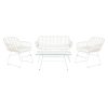 Tuinmeubilair DKD Home Decor Wit 124 x 74 x 84 cm (4 Onderdelen)