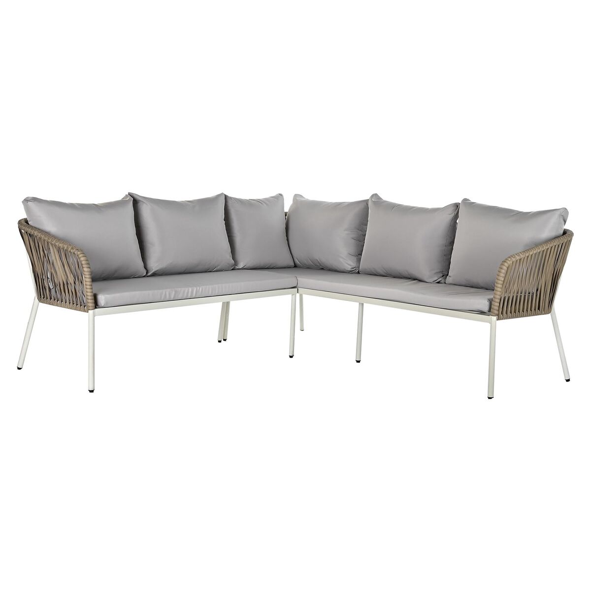 Tuinmeubilair DKD Home Decor Wit Lichtbruin 190 x 190 x 70 cm - Afbeelding 2