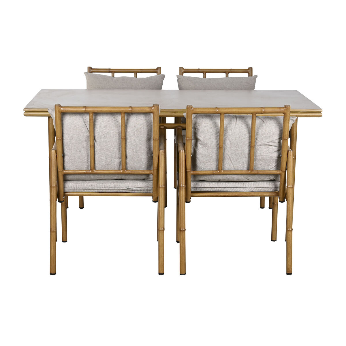 Tuinmeubilair Home ESPRIT Beige 160 x 90 x 75 cm 83 cm (5 Onderdelen) - Afbeelding 2