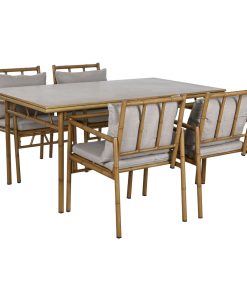 Tuinmeubilair Home ESPRIT Beige 160 x 90 x 75 cm 83 cm (5 Onderdelen)