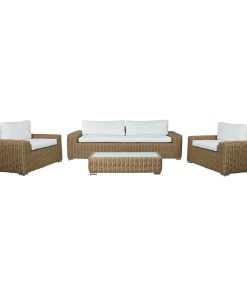 Tuinmeubilair Home ESPRIT Wit Bruin Beige Lichtbruin 248 x 85 x 80 cm 222 x 85 x 80 cm (4 Onderdelen)