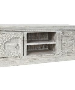 Tv-meubel DKD Home Decor 8424001858347 Metaal Wit Mangohout 160 x 40 x 65 cm