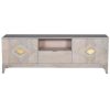 Tv-meubel DKD Home Decor Beige Metaal Mangohout 175 x 40 x 60 cm