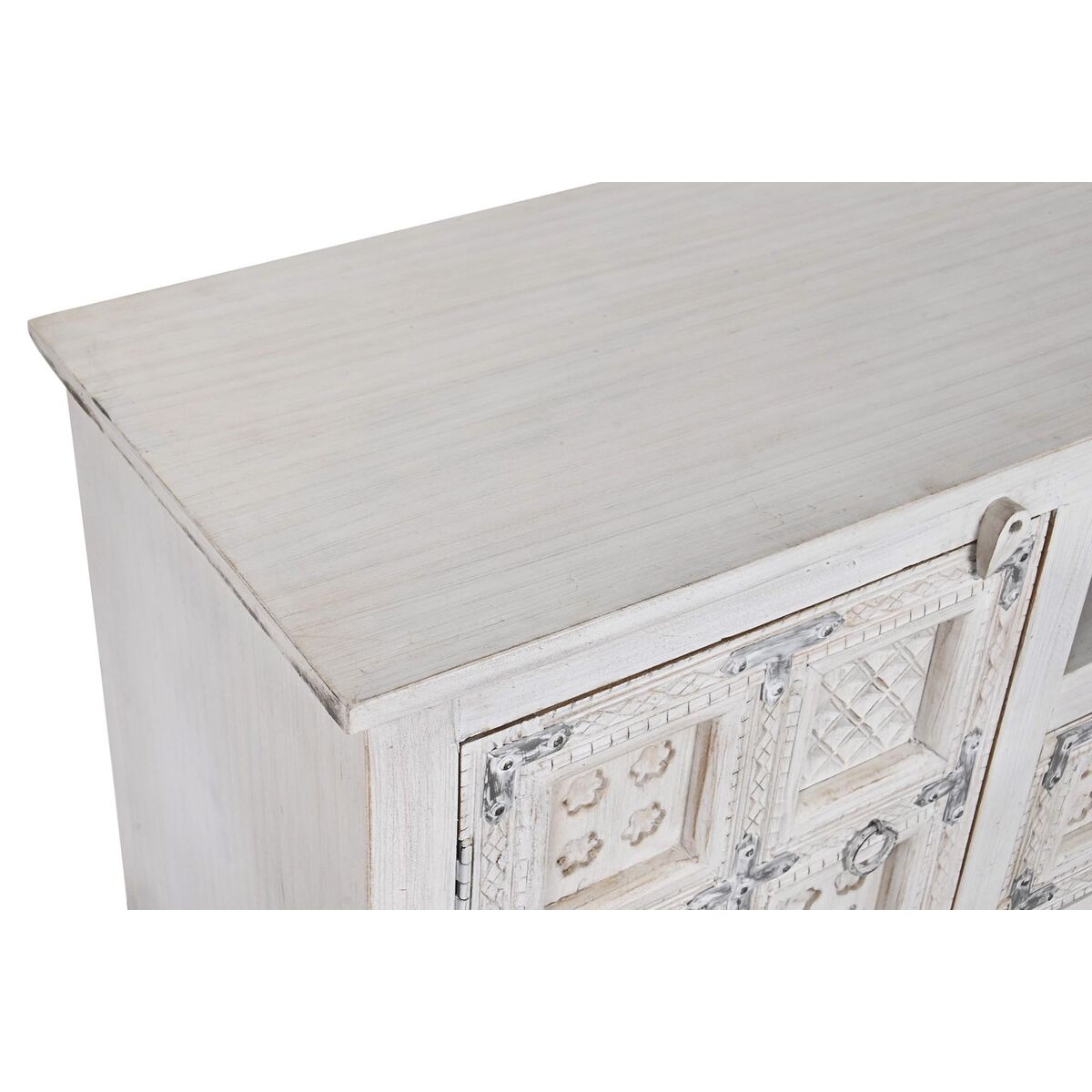 Tv-meubel DKD Home Decor Wit Hout Mangohout 151 x 40 x 60 cm - Afbeelding 2