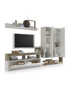 Tv-meubel DKD Home Decor Wit Metaal Aluminium Hout MDF 277 x 75 x 173 cm 277 x 35 x 173 cm