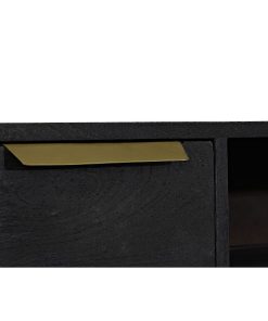 Alternative view of Tv-meubel DKD Home Decor Zwart Metaal Gouden Mangohout (147 x 40 x 51 cm)