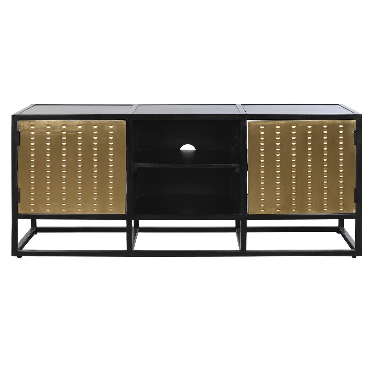 Tv-meubel DKD Home Decor Zwart Metaal Hout (120 x 37 x 50 cm) - Afbeelding 2
