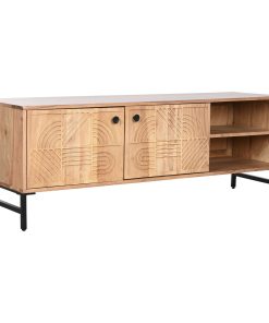 Tv-meubel Home ESPRIT Bruin Zwart Metaal Acacia 145 x 40 x 52 cm