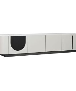 Tv-meubel Home ESPRIT Wit Zwart Beige 200 x 40 x 42 cm