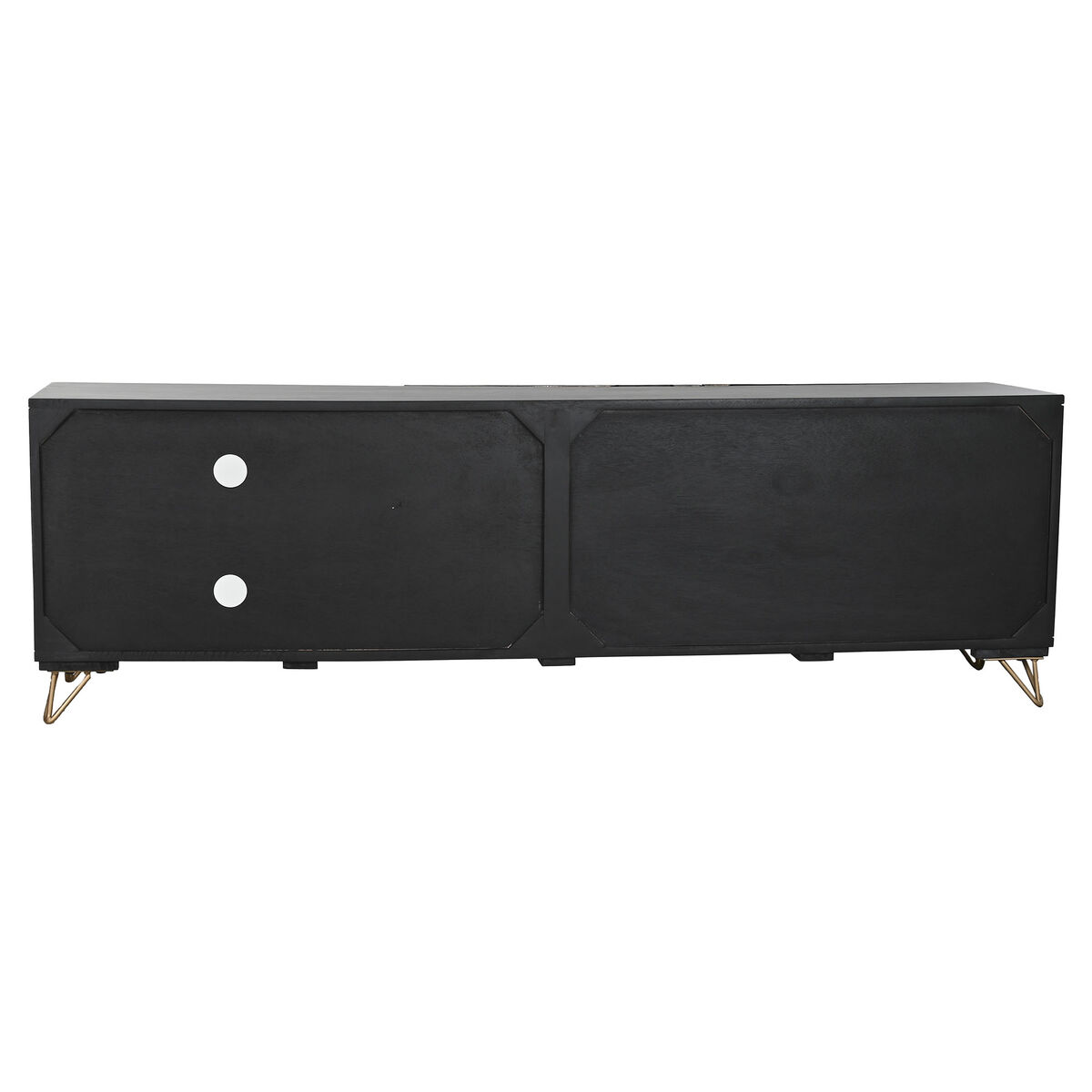 Tv-meubel Home ESPRIT Zwart Metaal Mangohout 160 x 40 x 50 cm - Afbeelding 2