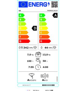 Alternative view of Washer - Dryer LG F4DR9513A2W 13kg / 7kg