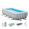 Zwembad Verwijderbaar Intex Prism Frame 488 x 244 x 107 cm 10.874 l Grijs