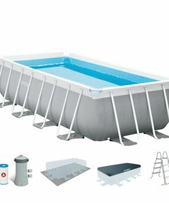 Zwembad Verwijderbaar Intex Prism Frame 488 x 244 x 107 cm 10.874 l Grijs
