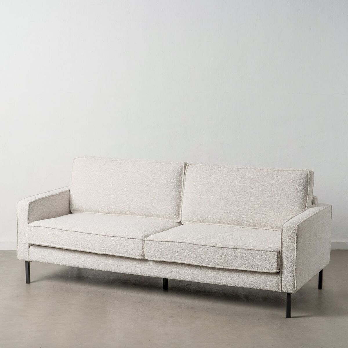 3-zitsbank 213 x 87 x 90 cm Wit Metaal - Afbeelding 2