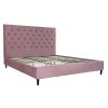 Bed DKD Home Decor Hout Metaal Roze 180 x 200 cm 187 x 210 x 137 cm