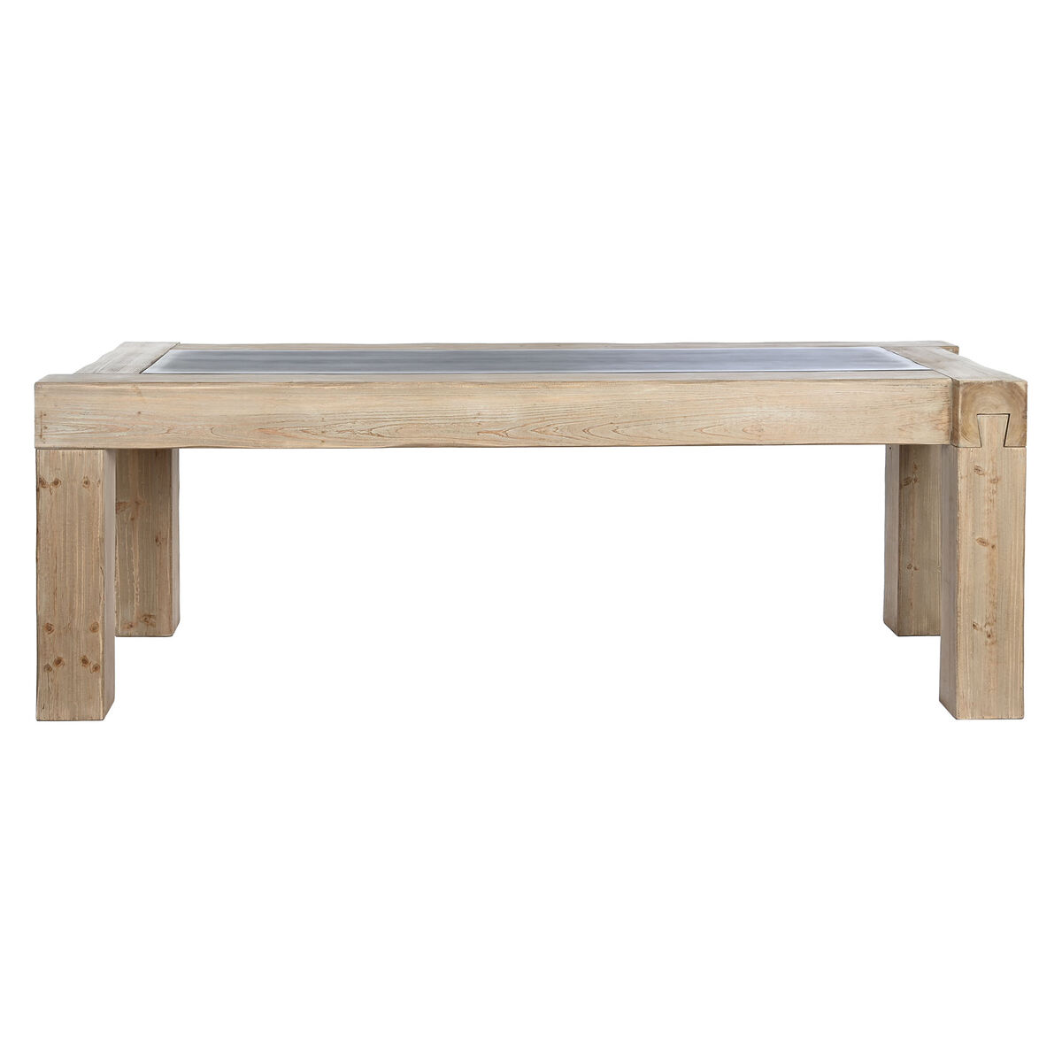 Eettafel Home ESPRIT Natuurlijk Spar Hout MDF 220 x 90 x 76 cm - Afbeelding 2