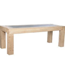 Eettafel Home ESPRIT Natuurlijk Spar Hout MDF 220 x 90 x 76 cm