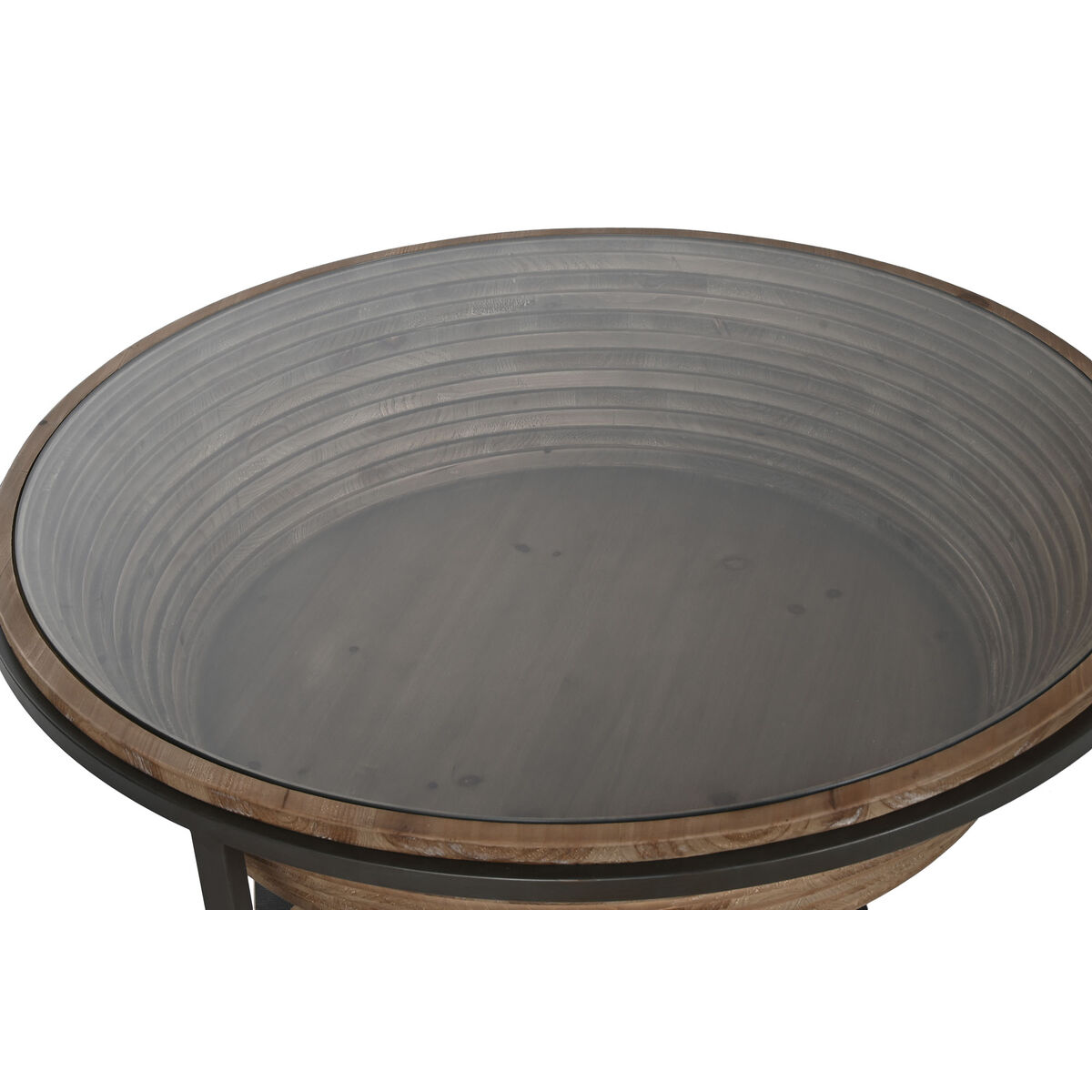 Hoofdtafel Home ESPRIT Kristal Sparrenhout 102 x 102 x 46 cm - Afbeelding 2