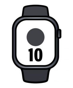Horloge Heren Apple MWY33QL/A Zwart Ø 46 mm
