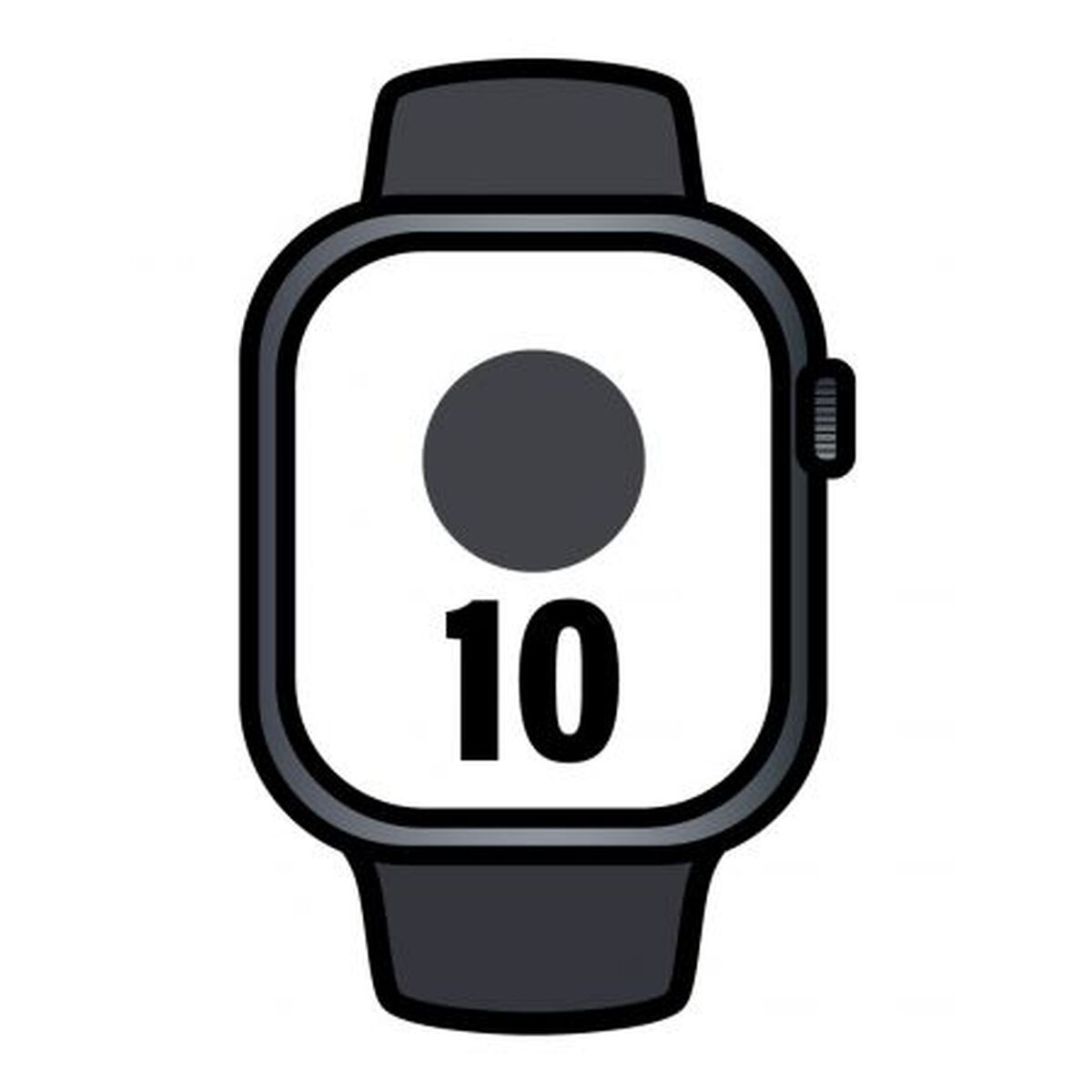 Horloge Heren Apple MWY33QL/A Zwart Ø 46 mm