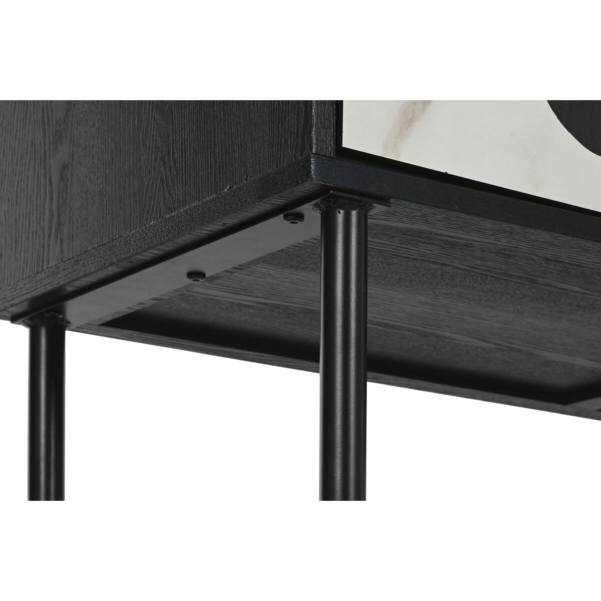 Kast Home ESPRIT Wit Zwart Metaal Spar 100 x 40 x 170 cm - Afbeelding 2