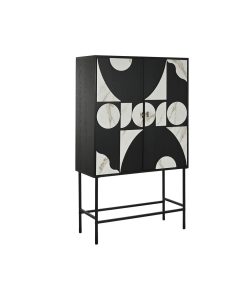 Kast Home ESPRIT Wit Zwart Metaal Spar 100 x 40 x 170 cm