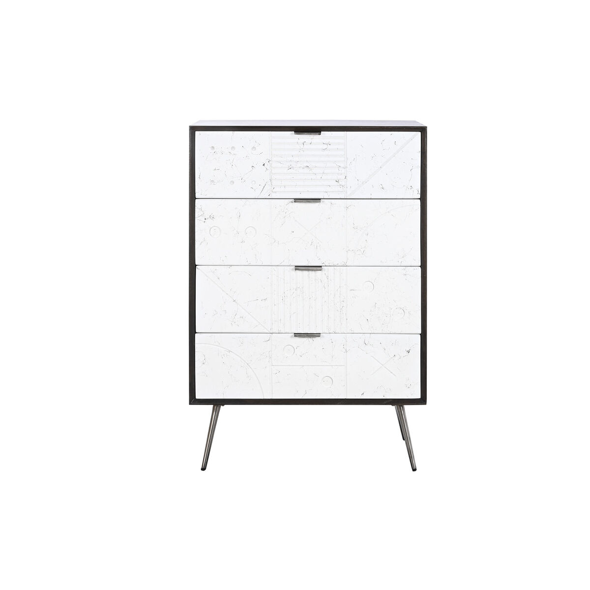 Ladenkast DKD Home Decor 70 x 40 x 105 cm Wit Donkerbruin Mangohout - Afbeelding 2