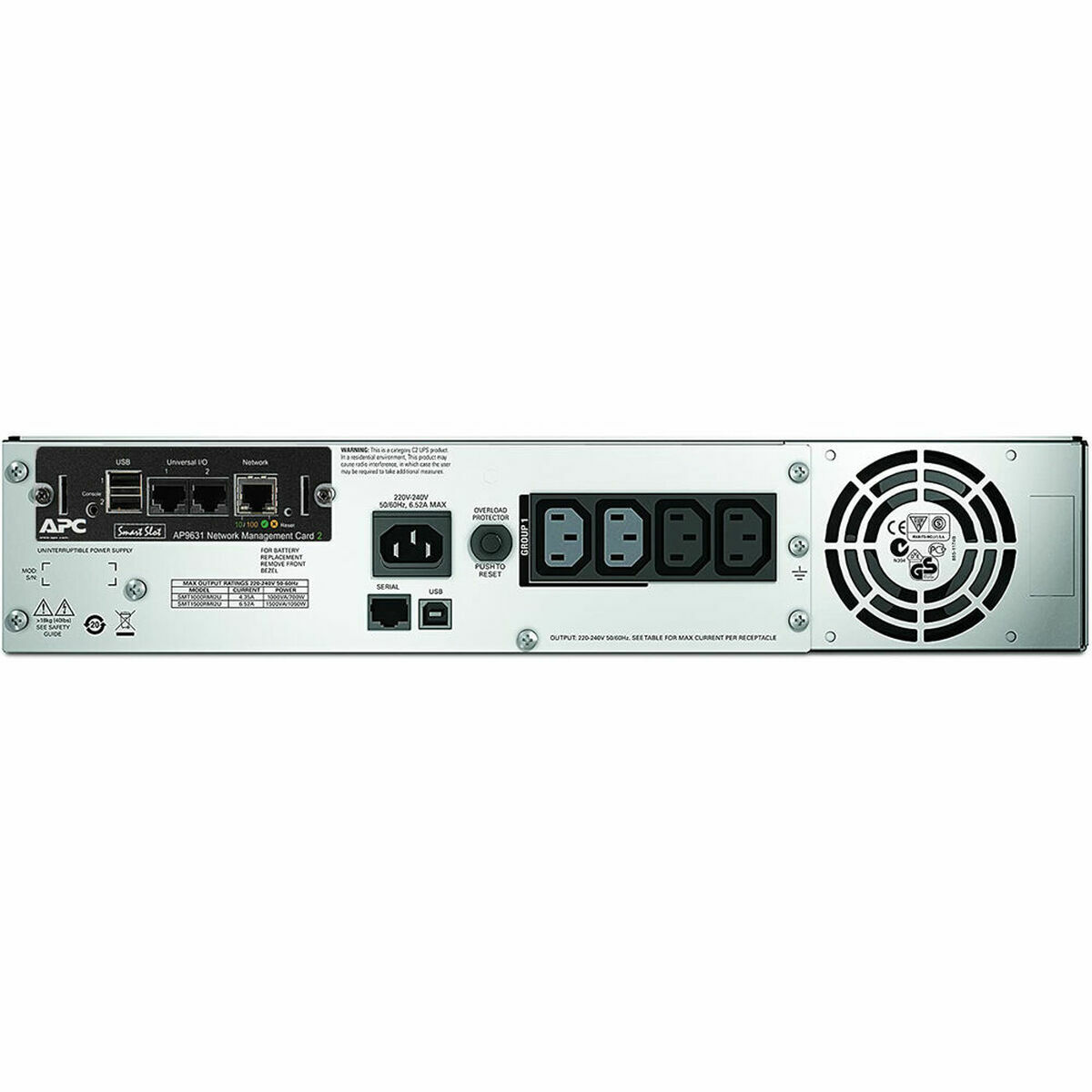 Ononderbreekbaar Stroomvoorzieningssysteem Interactief SAI APC SMT1500RMI2UNC 1000 W 1500 VA 1500 W - Afbeelding 2