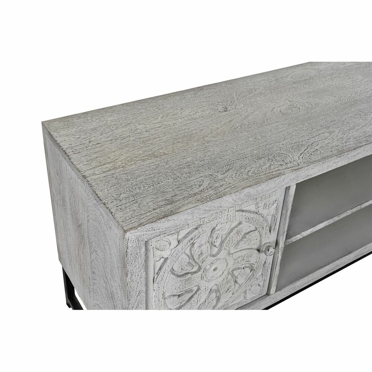 Tv-meubel DKD Home Decor Metaal Mangohout (130 x 40 x 55 cm) - Afbeelding 2