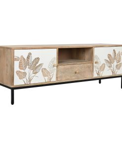 Tv-meubel DKD Home Decor Metaal Mangohout (140 x 40 x 50 cm)
