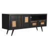 Tv-meubel DKD Home Decor Zwart Rotan Mangohout (145