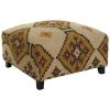 Voetensteun Home ESPRIT Beige Mosterd 80 x 80 x 44 cm